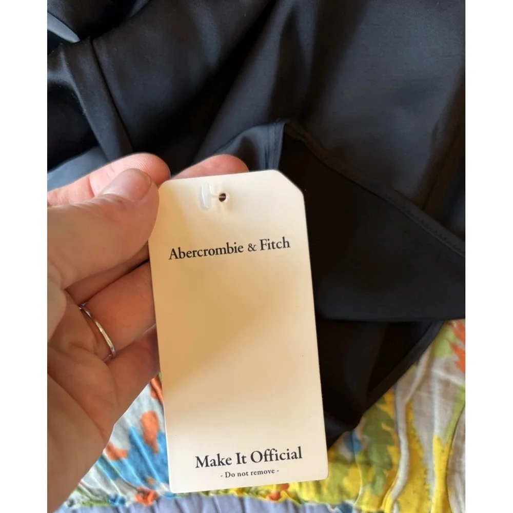 Abercrombie & Fitch Maxi Satin Slip Dress S NWT Minimalist Party Old Money Retro